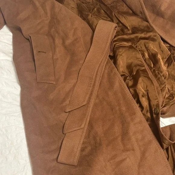 Vintage Burberry Cashmere Brown Trench Coat - Picture 6 of 6
